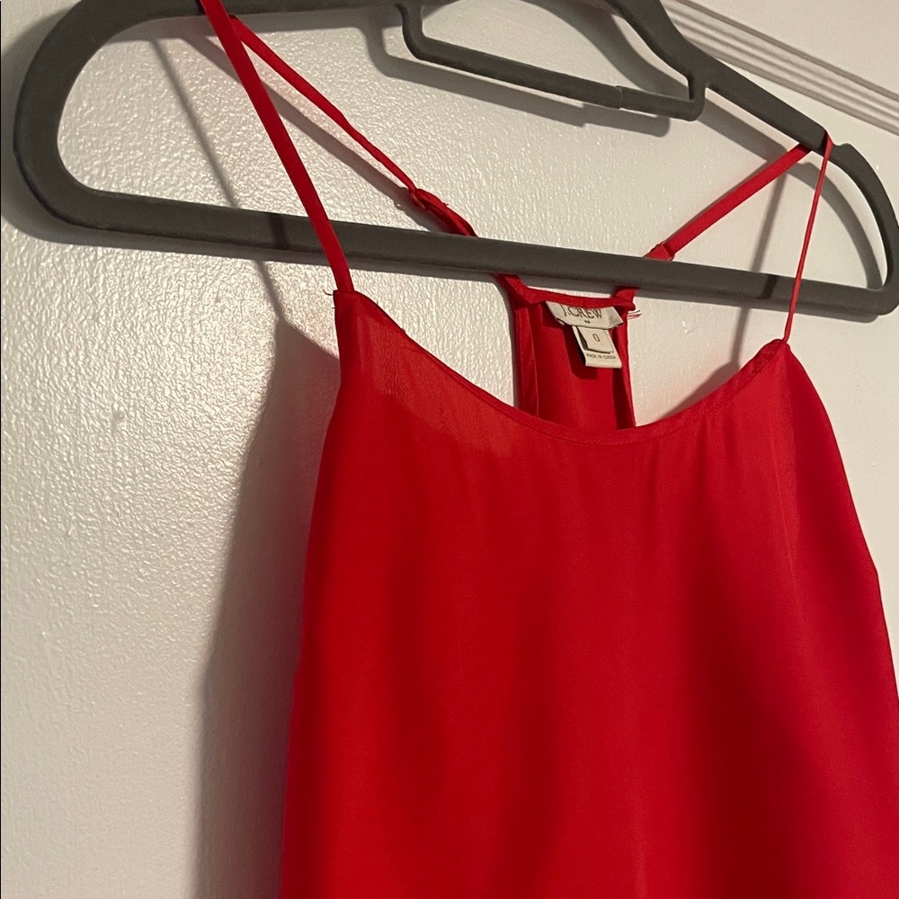 J. Crew Red Spaghetti-Strap Camisole size 0 - Picture 4 of 11